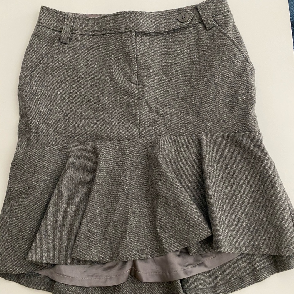 Ted Baker London Juniors Grey Wool Skirt Size 1